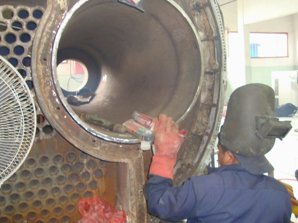 repair furnace tube dan tube plate