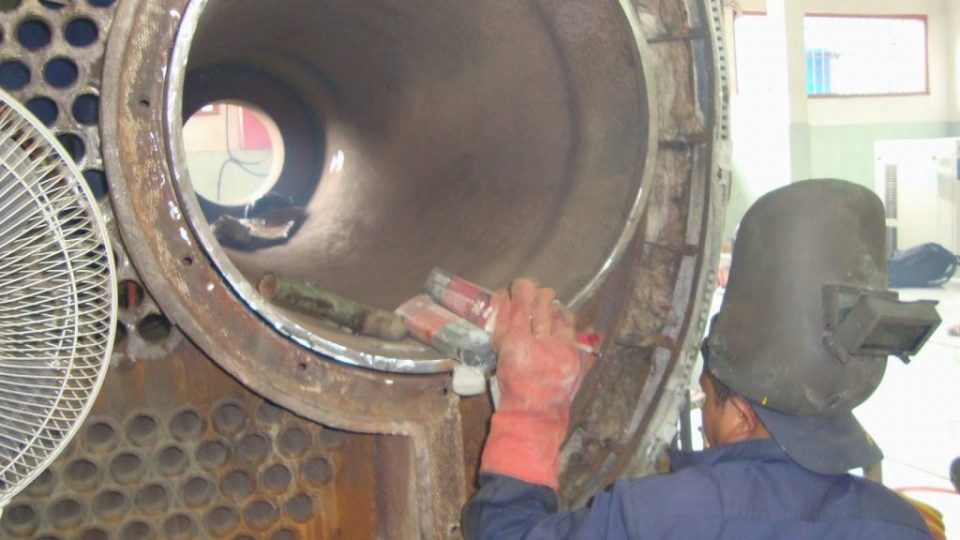 repair furnace tube dan tube plate
